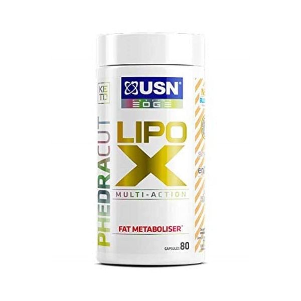USN Lipo X PhedraCut: Fat Metaboliser, High Stimulant Energy, Reach For Your Dieting Goals With Our Weight Management and Toning Supplements, Softgel, 60 count