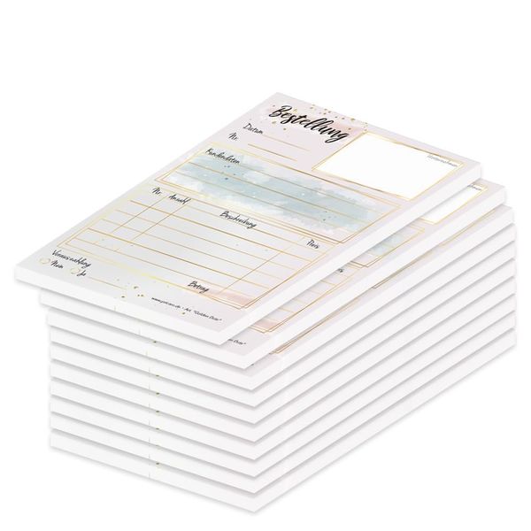 PRICARO Golden Dots A6 Order Acceptance Pad (Pack of 10)
