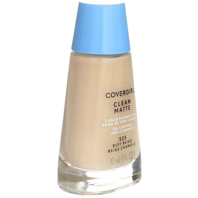 CoverGirl Clean Oil Control Liquid Makeup, Buff Beige [525], 1 oz (Pack of 2)