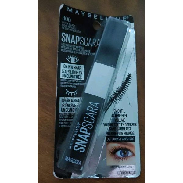 Maybelline Snapscara Washable Mascara - 300 Pitch Black - New - Fast Shipping