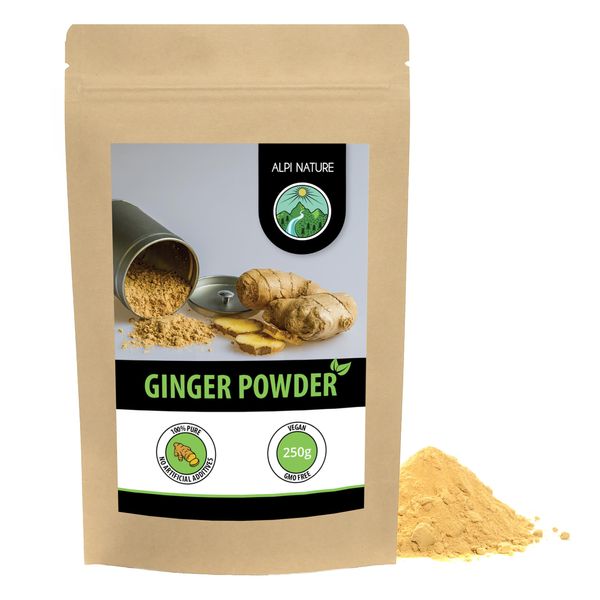 Ginger Powder (250g, 8.8oz), Ground Ginger, 100% All-Natural, Gently Dried and Ground, No additives, Ginger Root