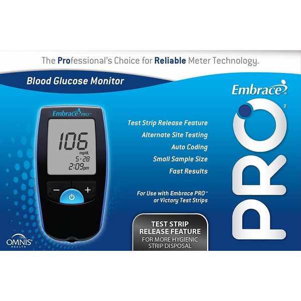 Embrace Pro Blood Glucose Meter Monitor by Omnis Health NEW FREE SHIPPING!!