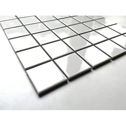 2x2 Glossy Arctic White Ceramic Wall Tile (1 SQFT Sheet)