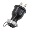 Maxar Electric Grounding 2P 15A Waterproof Rubber Plug Pack of 1