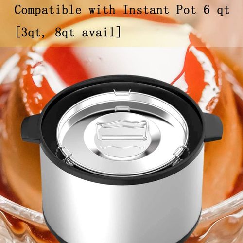 Flan Mold With Lid and Handle - 304 Stainless Steel Pan, 1.5QT Capacity for Chocolate Cake, Cupcake, Pudding - Portable Round Baking Mould
