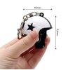 Bike Mini Helmet Keychain Key Case Key Ring Keychain Charm Black, Black