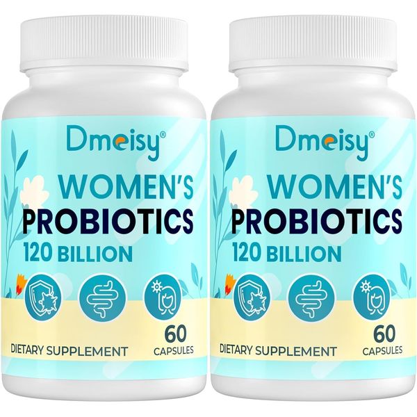 Dmeisy Menopause Probiotics 120 Billion CFU 60 Capsules Digestive Relief Support