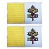 EmWoot 2PCS Vatican Flag Patch Embroidered Morale Patch Military Tactical Patches Hook and Loop