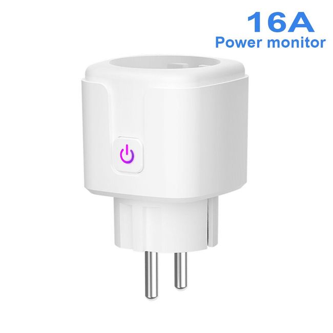 20A Tuya WiFi EU Smart Plug 220V Power Monitor Wireless Socket for Alexa EU  Plug