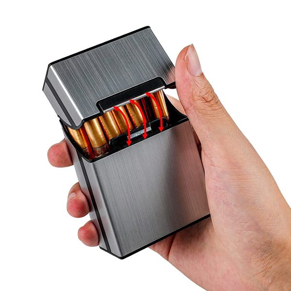 Tobacco Case, Metal Cigarette Case, Can Hold 20 Cigarettes, Aluminum, Lightweight, Break-Resistant, Waterproof, Moisture-Proof Cigarette Case, Cigarette Protection, Hippo, Unisex, Portable Ashtray,