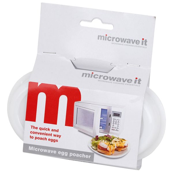 MICROWAVE IT 2 Egg Poacher PP346, White