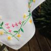 Trimits Embroidery Kit - Tablecloth - Includes Printed Fabric, Threads, Needle & Instructions, 80 x 80cm, Daisy Chain