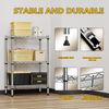 13.8"x 23.6"x35.5" 3 Tier Wire Shelving Unit Metal Shelf Storage Rack Adjustable