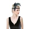 3 Pack 1920s Flapper Headband Accessories Set, Vintage Flapper Feather Headband, Black Long Gloves, Pearl Necklace, Great Gatsby Costume Accessories, Retro Style Hair Accessories