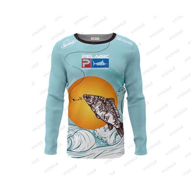 Fishing Jersey Long Sleeve Fishing Shirt Breathable Quick Dry Anti-UV Outdoor Fishing Jersey