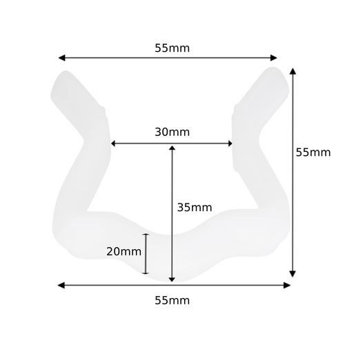 Plastic U Clips for Joining Divan Bed Bases or Ottoman Bed Bases (2 x Plastic U Clips)