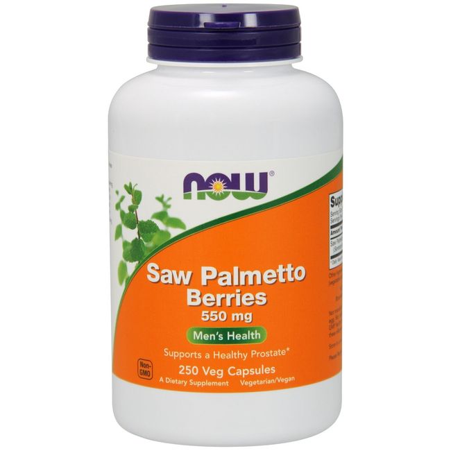 NOW Foods Saw Palmetto Berries, 550 mg, 250 Veg Capsules