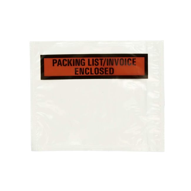 Quality Park Packing List Envelopes; Clear Self Adhesive Pouch, 4-1/2 x 5-1/2, Packing List/Invoice Enclosed, for Shipping, 100 per Carton (QUA46894)