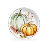 Grace Teaware Assorted Fall Pumpkins 8.75" Salad / Dessert Plates Set of 4