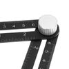 ANCLLO Multi Angle Measuring Ruler 12-Side Alloy Angle Finder Template Tool 12-Folding Ruler Brick Tile Wood Corner Positioning Tools