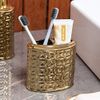 Gold Bathroom Accessory Set, 4-Piece Ceramic Bathroom Decorations Accessories