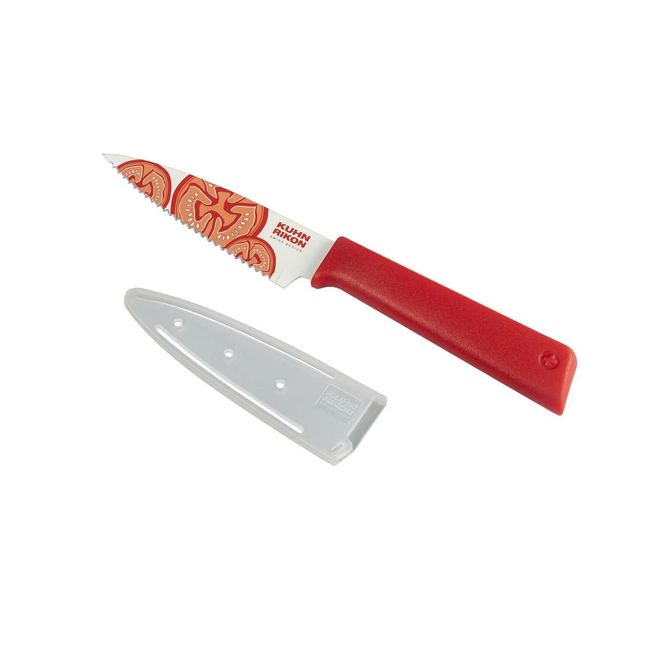 KUHN RIKON Colori®+ Serrated Knife 4" (tomato)