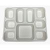 9 Compartment Plates, Biodegradable Sugarcane Fibre, 25 Pack, Hot and Cold Use