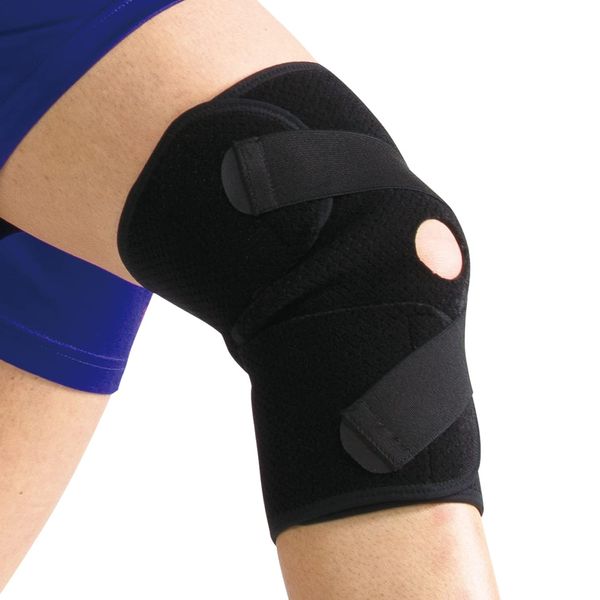 D&M 108656 Asmedy Knee Supporter, Cross Type, 1 Piece, Left and Right Use, Made in Japan, Black, One Size Fits Most, Level 4, Firm, Open Type, ATHMD Fixation, Protection, Prevention, Reduction, Elastic, Compression