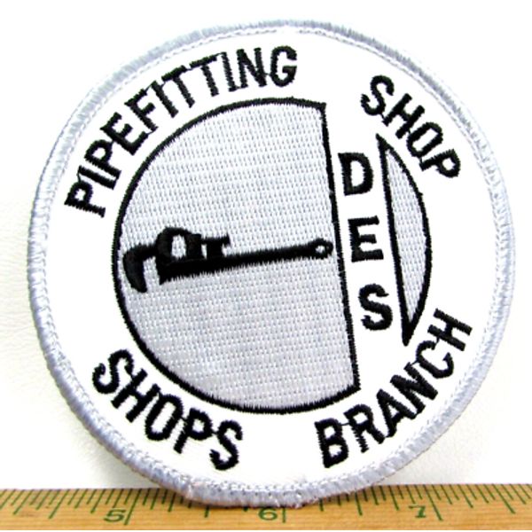 Vtg National Institute of Health NIH Pipefitting Shop Branch Jacket Patch DES