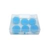 Wumio Silicone Earplugs, Light Blue, 3 Pairs (6 Pieces), Set of 6, Soft, Free-Shaped, Fits Ears, Soundproof, Sound Insulation, Learning, Office, Sleep, Travel, Ear Plugs, Portable, Soft, Silicone Earplugs, Simple