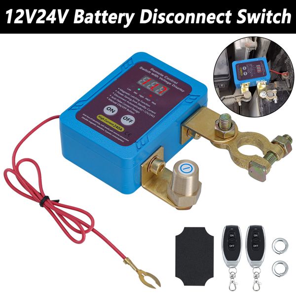 With Digital Display Auto Battery Disconnect Power Cut Off Switch 12V/24V 240A
