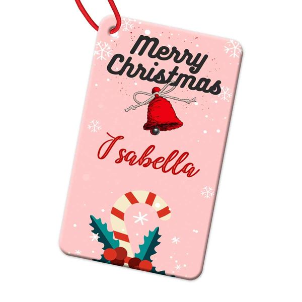 Personalised Any Name Rectangle Christmas Bauble Tree Decoration Gift Present 139