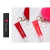 Olie Lip Gloss- with Keychain & Pom Pom (Cherry & Strawberry)