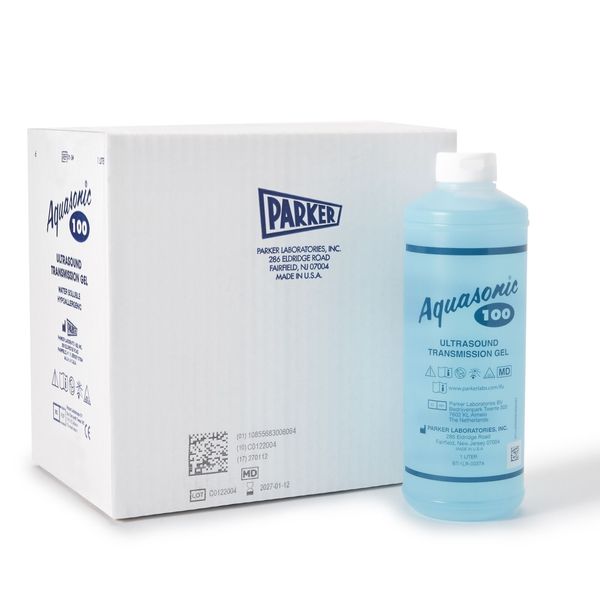 Aquasonic Ultrasound Gel Blue 1 Liter Bottle 01-34 (6 per Box)