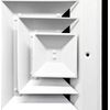 HVAC Premium 6" x 6" - 3-Way Extruded Aluminum Ceiling Diffuser Square - HVAC Vent Cover