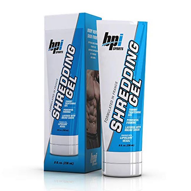 BPI Sports Shredding Gel - Skin Toning Gel for Men and Women with Caffeine and Palmitoyl Carnitine - Powered with Lipocare Vexel - 8 Fl Oz (Pack of 1)