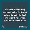 Petface Stripe Dog Harness, Ox Blood, Medium, M