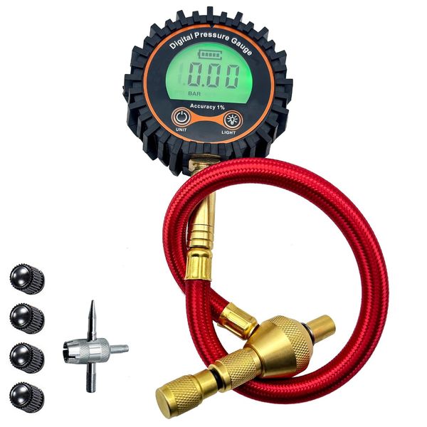 SUVCARMPING Digital Digital Tire Pressure Gauge (Pressure Range 0-250psi) Acc...