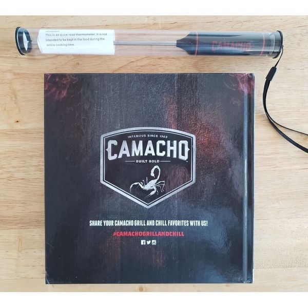 Camacho Cigars Grill & Chill Cookbook and Meat Thermometer ~NEW~