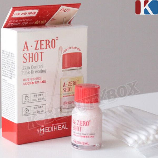 MEDIHEAL A-zero Shot Skin Control Pink Dressing 13g + Cotton Swab 30 Packs Set