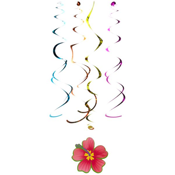 Luau Swirl Hanging Decorations Value Pack (Each), Model:
