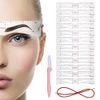 Eyebrow Stencil Shaper Kit, 12 Pieces Reusable Eyebrow Shapers Template Stencils with 1 Straps and 1 Eyebrow Razor Trimmer, DIY Eyebrow Stamp Kit for Grooming and Drawing Brows for 3 Minutes Makeup