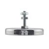 Master Magnetics Ceramic Round Base Magnet with Bolt and Nuts - 2.04" Diameter, 1.25" Height, 35 Pound Pull, Nickle Plated, Pack of 5, RB50B3NX5
