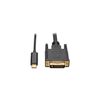 4XEM USB-C to DVI Cable 6ft-Black