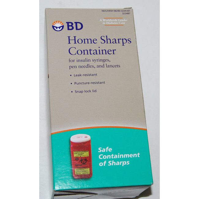 BD Home Sharps Container for Safe Disposal Dispose Over The Counter NEW