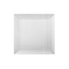 Exquisite Disposable-White-Plastic-Plates-Square Linear (40 Pack) Wedding Dinner Fancy Tableware Dishes (9 Inch., White) Single Size Set