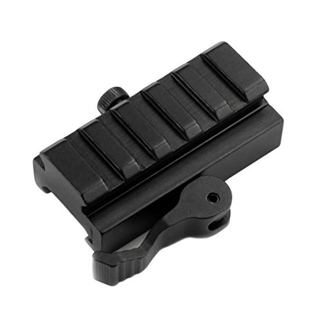 MIZUGIWA 5-Slot QD Lever Mount Adaptor and Riser Medium Profile Black