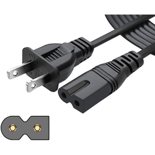 Chanzon Vizio Power Cord 10ft for Vizio D-E-M-Series HDTV Smart LED LCD TV Sharp Sony PS1 (2 Prong NEMA-1-15P IEC320-C7 Plug) 7A 2Slot Universal Replacement Wall UL Listed Polarized AC Cable