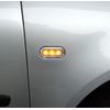 LED Side Indicator Clear Black Oval Left and Right Set Registration Free