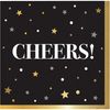 Creative Converting Golden New Year Beverage Napkins, 5", Multi-color